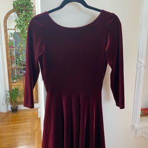 American Apparel Velvet Martin Skater Dress